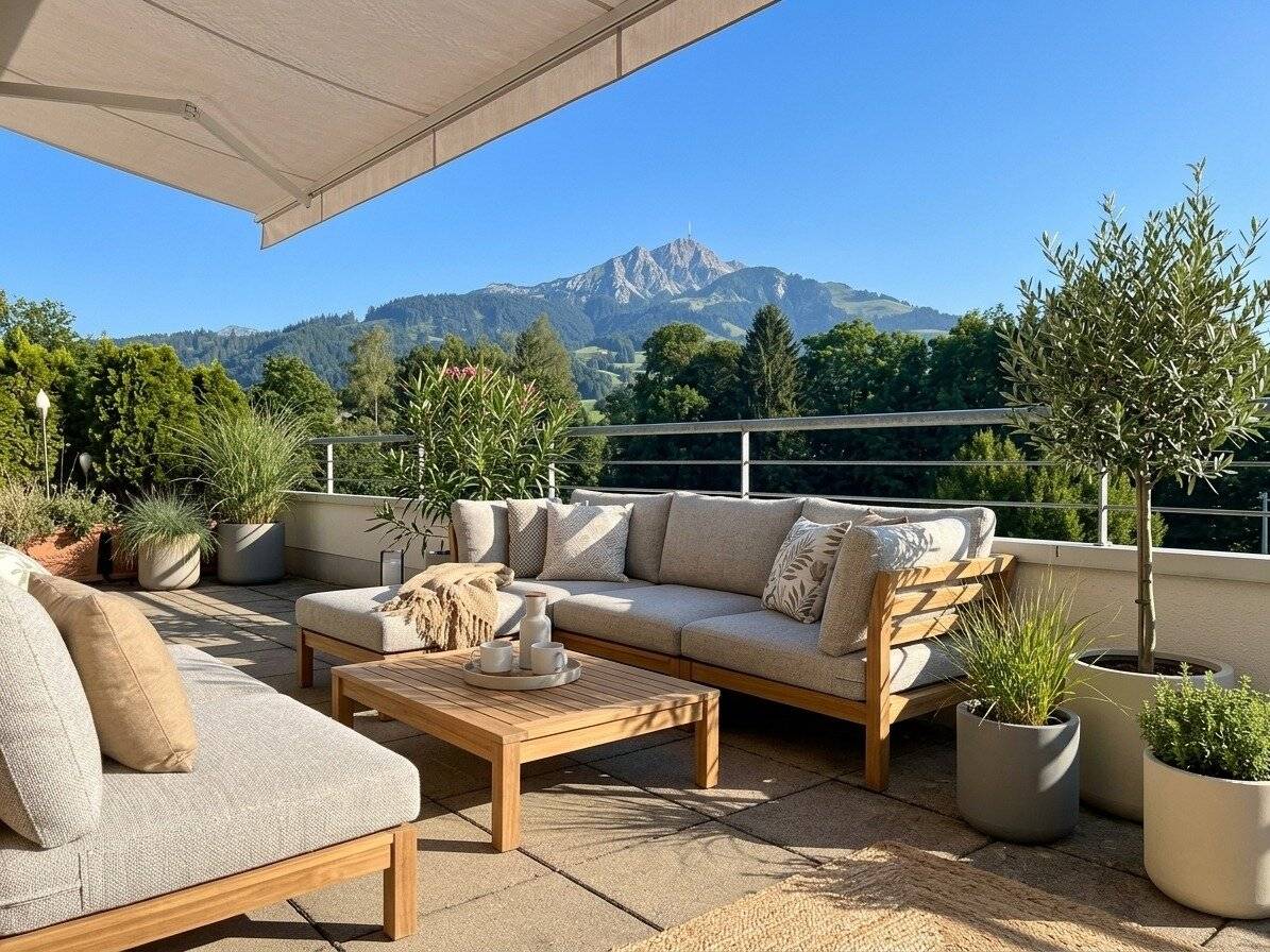 St. Johann in Tirol – Hochwertige Maisonettewohnung im Tiroler Landhausstil mit ca. 106 m² Wohnfläche, großzügiger Sonnenterrasse (ca. 44 m²) und zwei im Kaufpreis enthaltenen Tiefgaragenstellplätzen