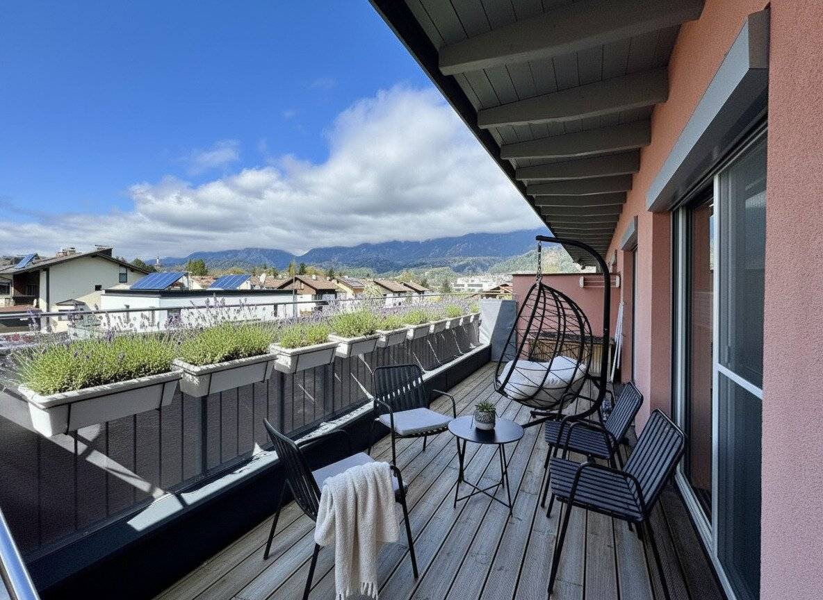 PREISREDUKTION! Wattens: Exklusive 4-Zimmer-Penthousewohnung mit sonniger XXL-Südwest-Terrasse & 2 Garagenplätzen