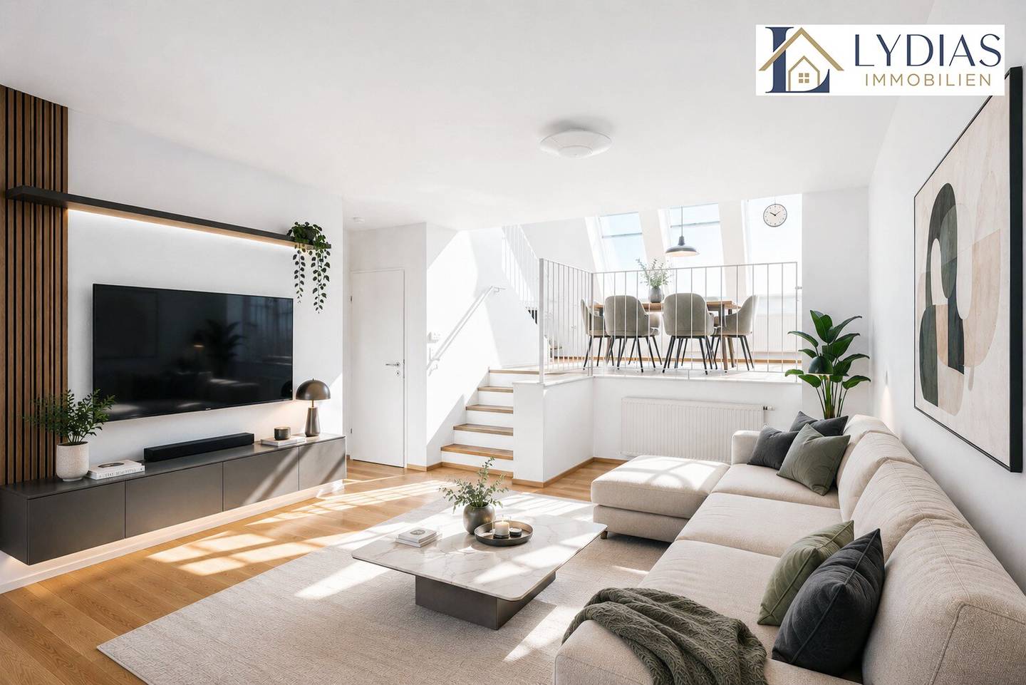 Gemütliche und helle DG-Wohnung auf zwei Ebenen - 4 Zimmer mit hofseitiger Terrasse - Top-Infrastruktur