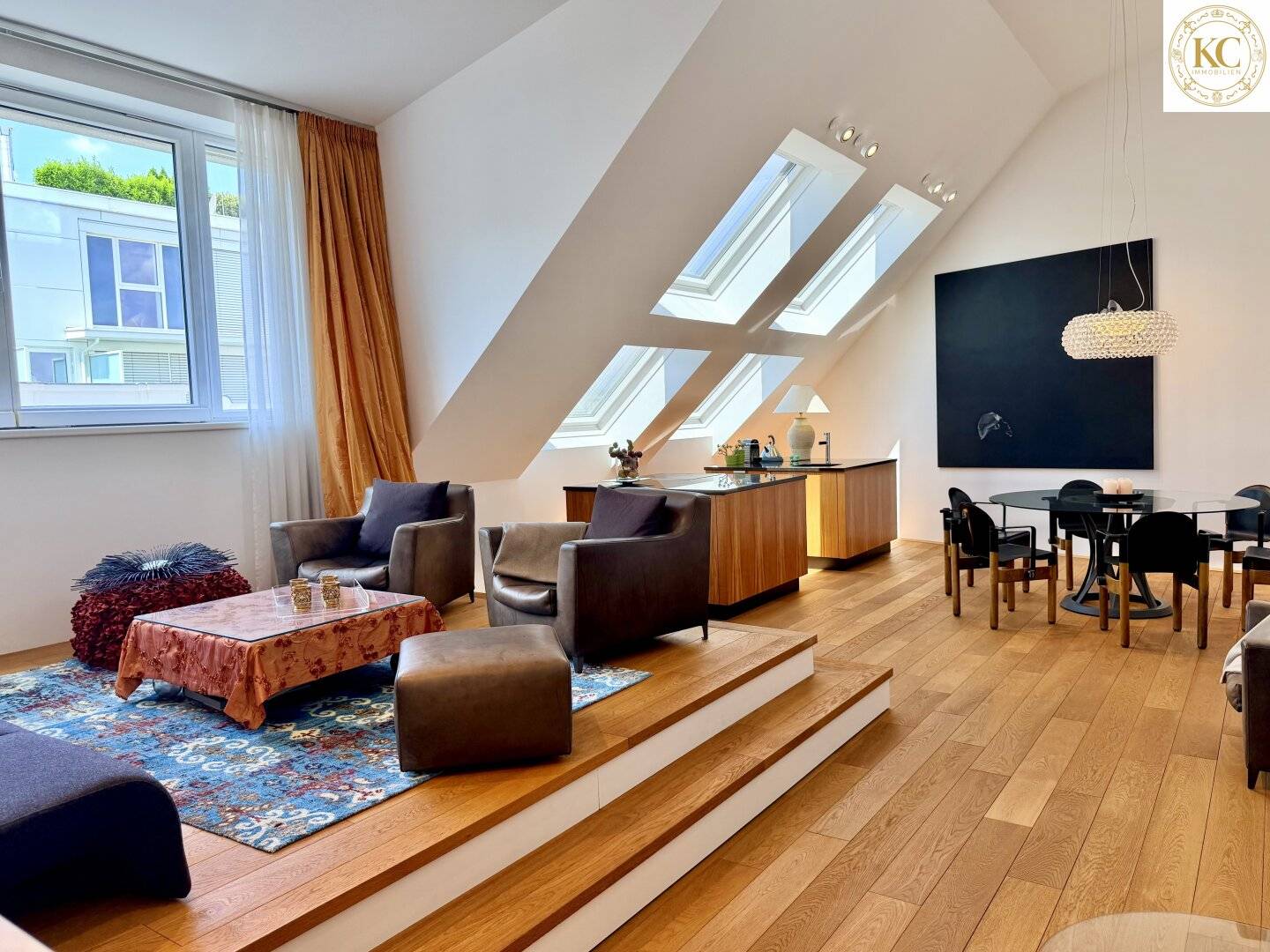 Design-Penthouse mit Panorama-Dachterrasse nahe Belvedere