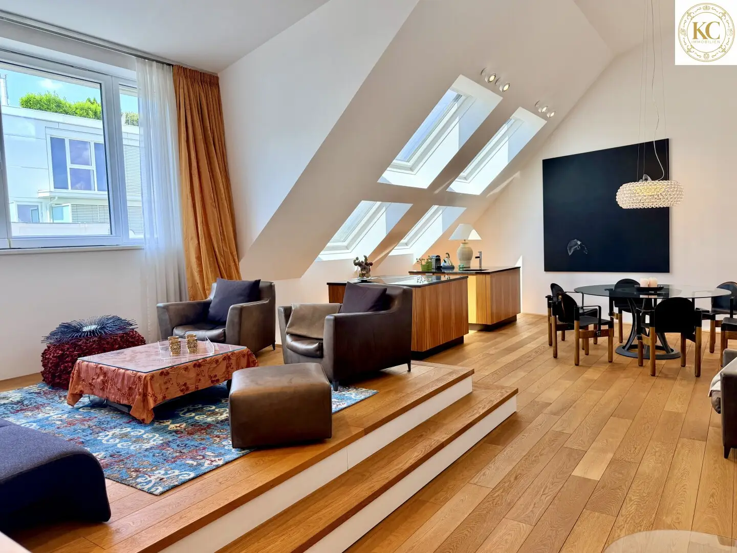 Design-Penthouse mit Panorama-Dachterrasse nahe Belvedere