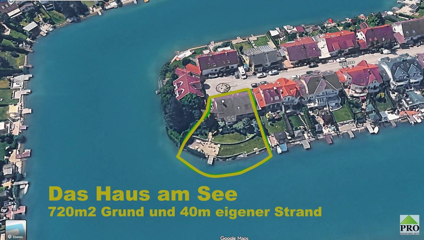 Das Haus am See mit Ausbau-Potential.  Der Traum vom eigenen Badestrand. Nähe Wien-Schwechat.