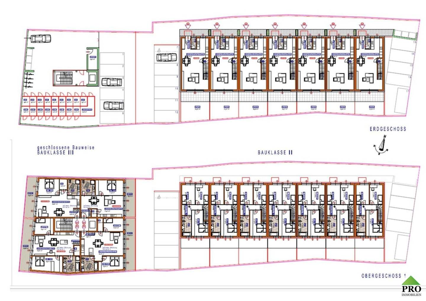 Bauprojekt - Investment in Obergrafendorf bei St. Pölten! 10 Wohnungen & 7 Reihenhäuser WNFL 1.565m2
