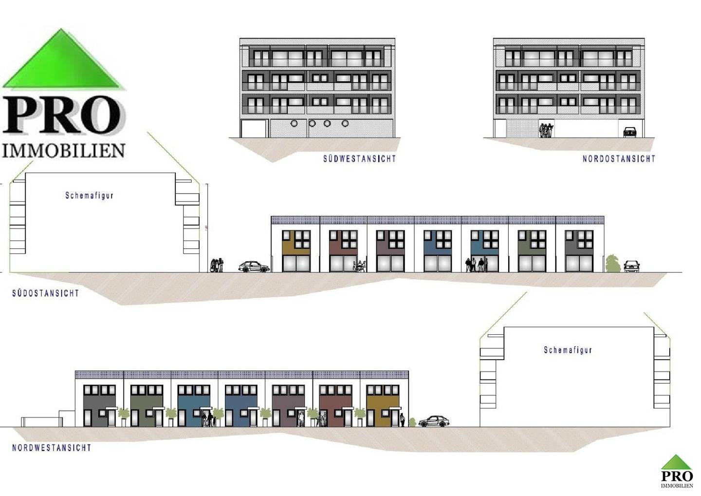 Bauprojekt - Investment in Obergrafendorf bei St. Pölten! 10 Wohnungen & 7 Reihenhäuser WNFL 1.565m2
