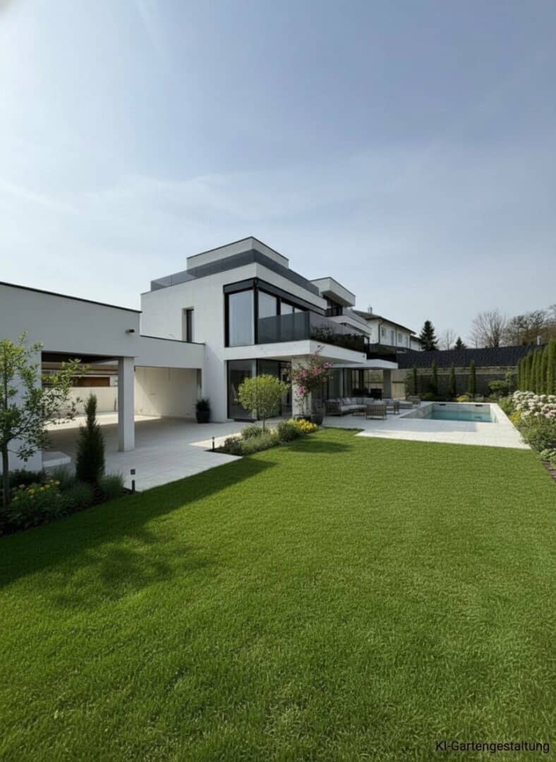 Luxusvilla nahe Wien – 406 m² Wohnfläche | Share Deal möglich | Pool | Wellness | Aufzug | Weinbergblick