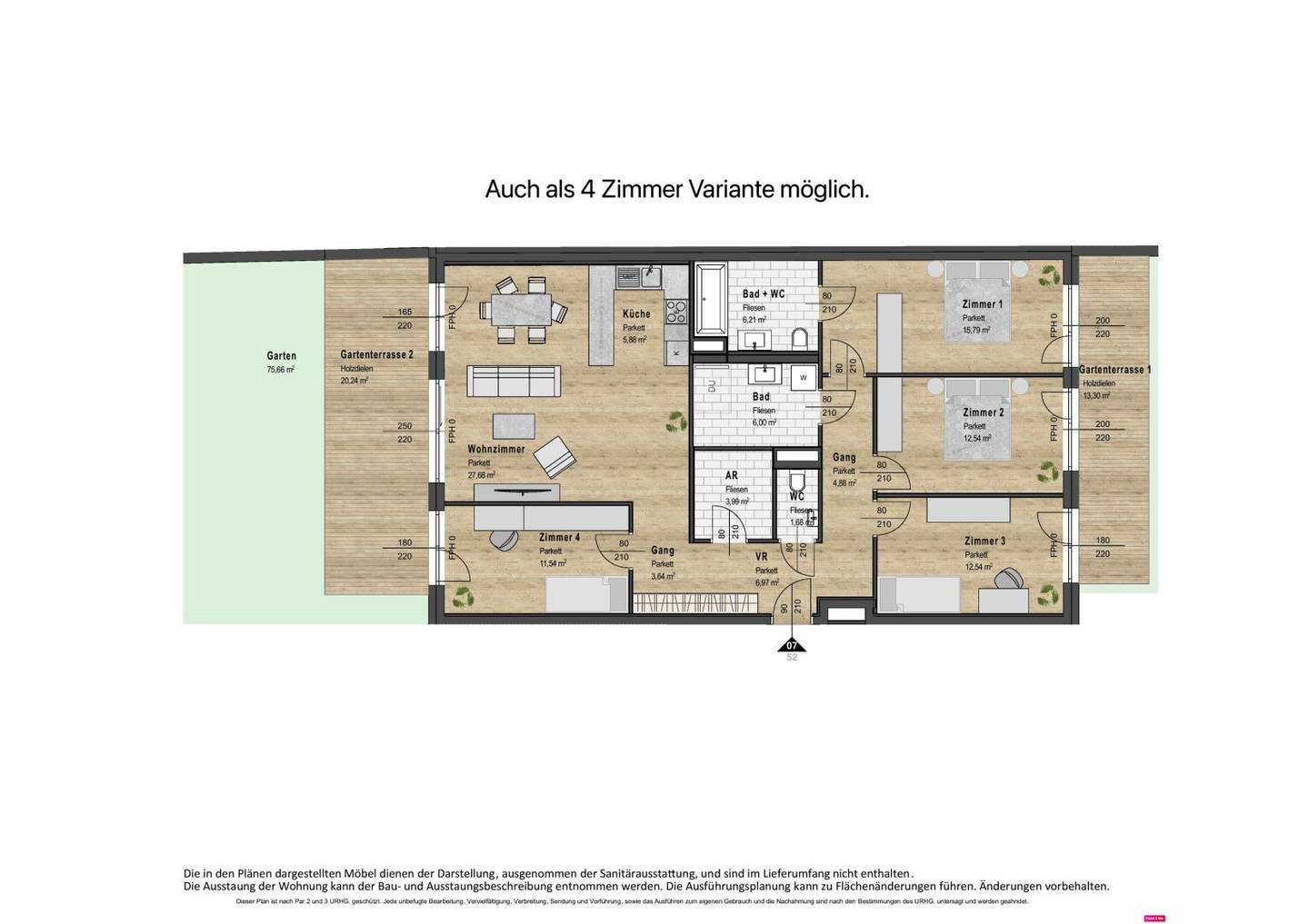 Für Eigennutzer und Investoren! Exklusiver Neubau Schlüsselfertig in Badner Toplage.
