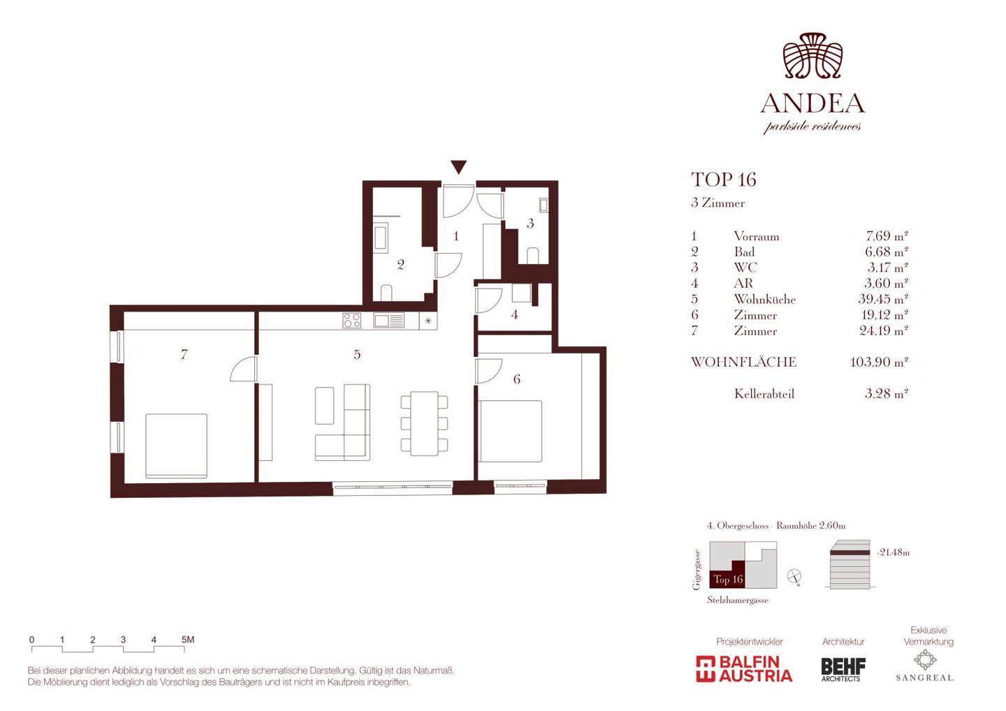 Großzügige Residenz mit 3 Zimmern - ANDEA Parkside Residences