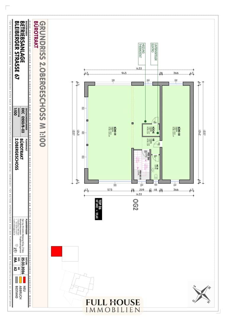 Exklusives Penthouse-Büro mit ca. 151,65 m² und großzügigen Arbeitsflächen