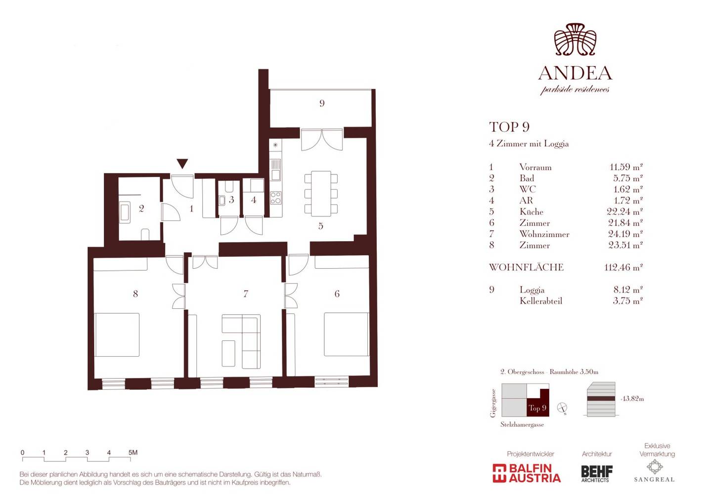 Stilvolle 4-Zimmer Altbauwohnung mit Loggia - ANDEA Parkside Residences