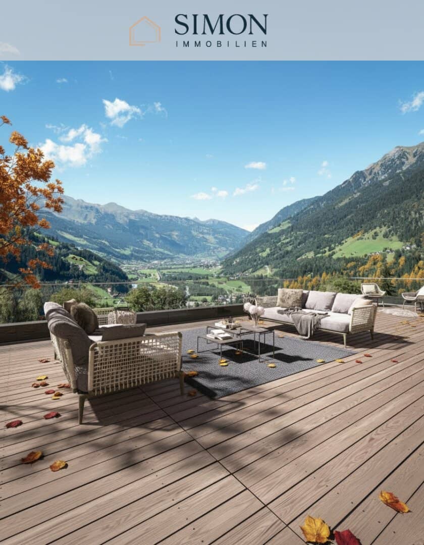 Panoramablick ins Gasteinertal Visualisierung Herbst