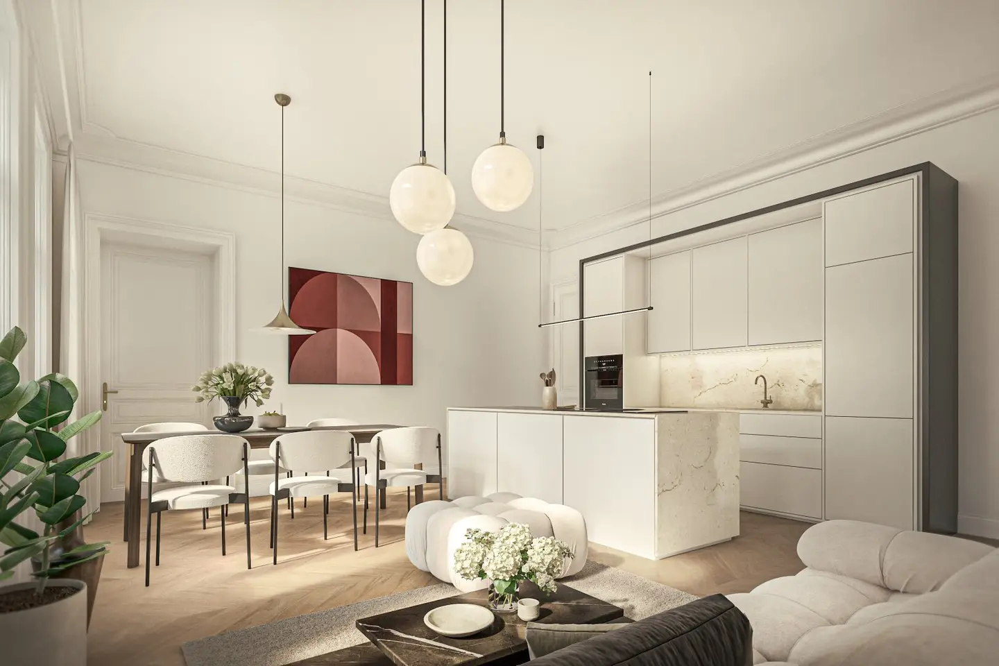 Stilvolle 3-Zimmer-Wohnung im klassischem Wiener Flair - ANDEA Parkside Residences