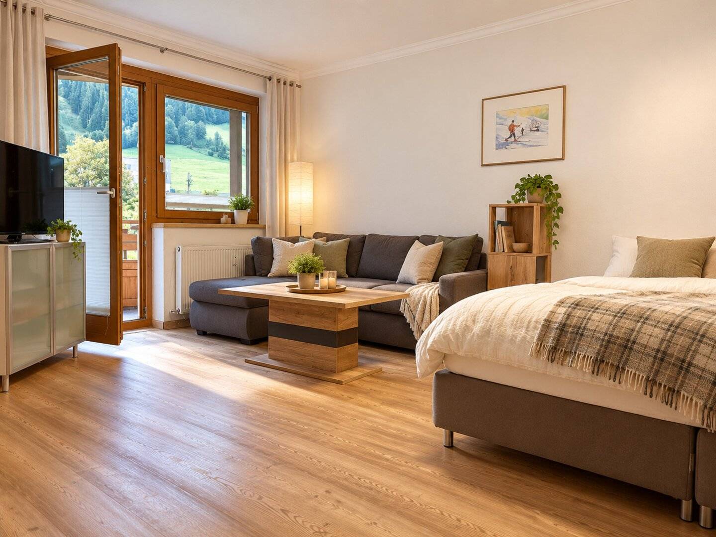 Großzügige 3-Zimmer-Wohnung mit zwei Balkonen und Tiefgaragenplatz in Niederau
