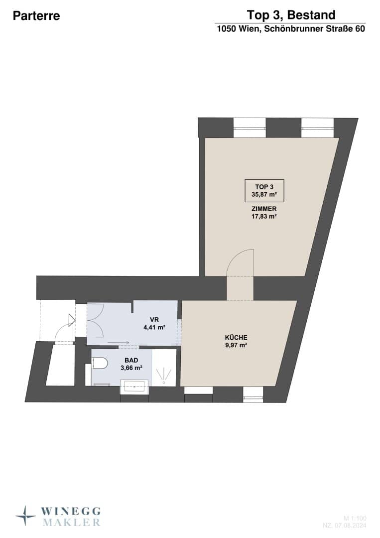 Schönbrunner Straße 60 - Altbauwohnung