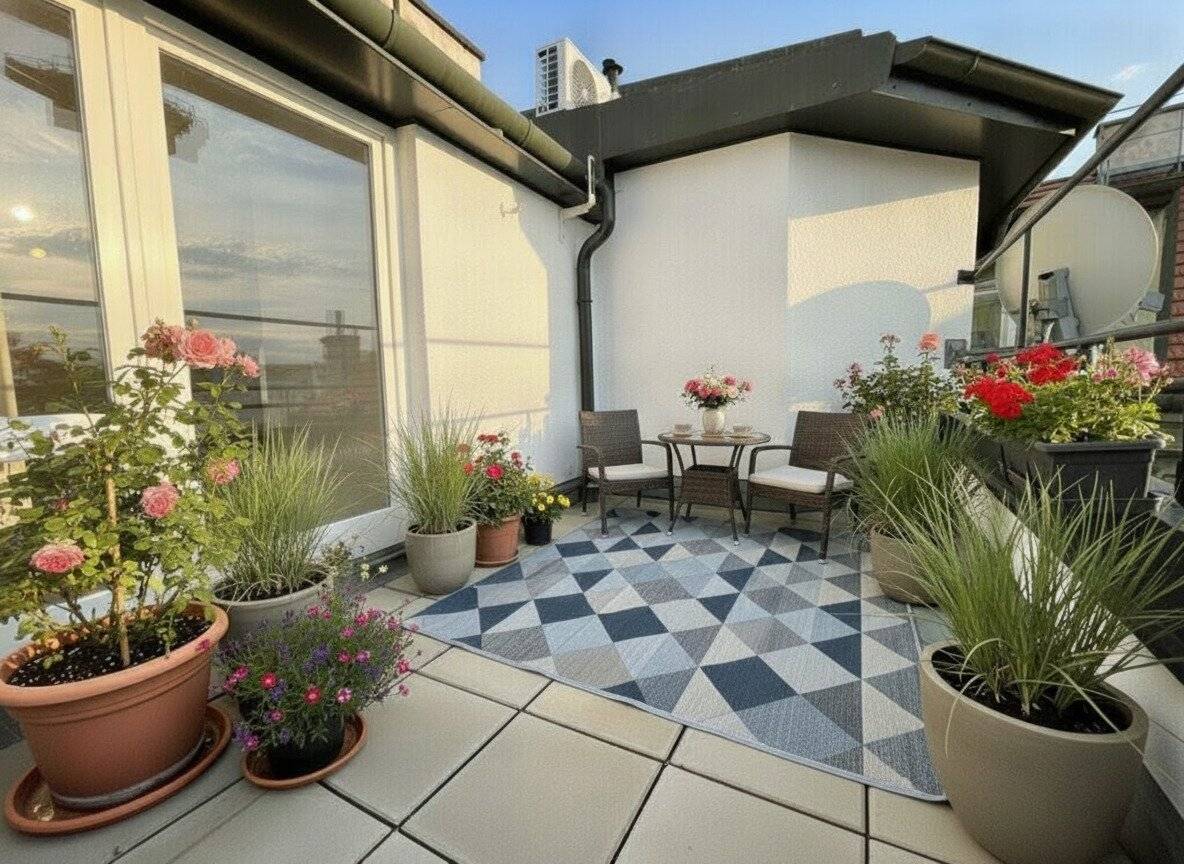 1030! Generalsaniertes, schönes 3-Zimmer DG mit Terrasse und 2 Bädern - alles auf einer Ebene!