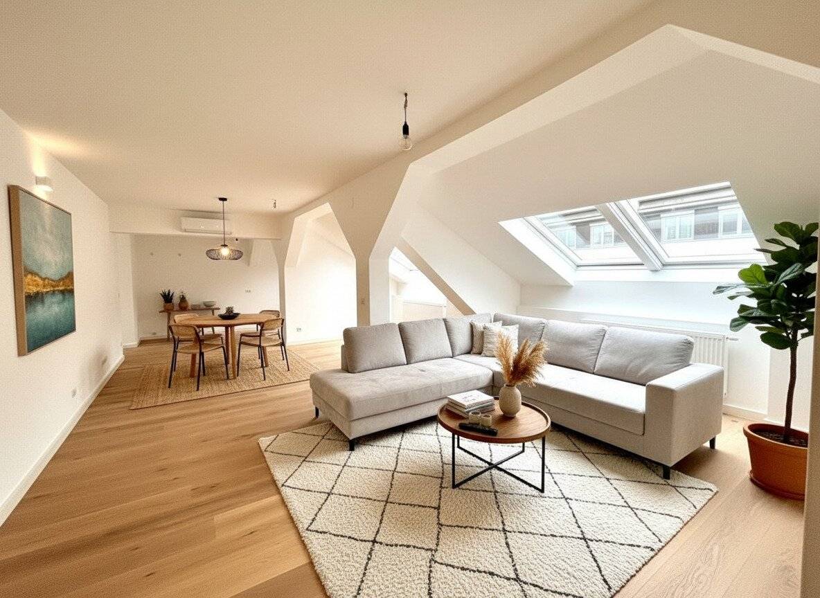 ERSTBEZUG NACH GENERALSANIERUNG! Klimatisiertes 3-Zimmer DG mit Terrasse - ALLES AUF EINER EBENE! 1030!