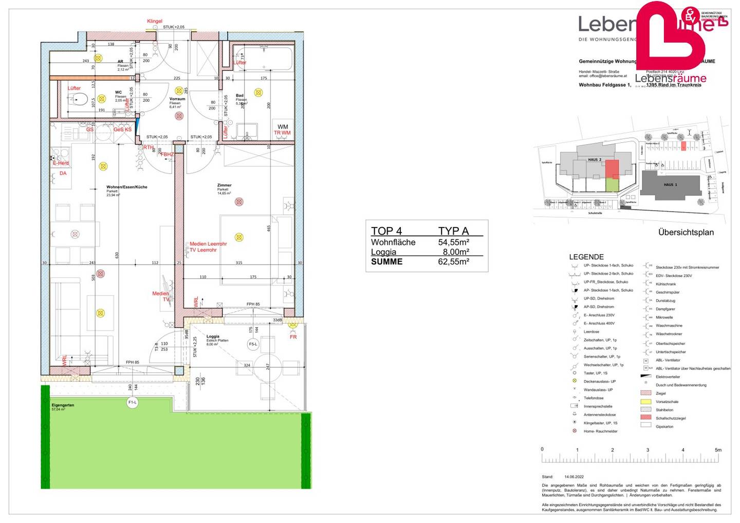 Gartenwohnung - jetzt preisreduziert - Neubau Erstbezug in Ried im Traunkreis *Top4*