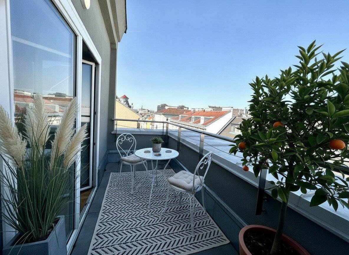 1080! 5-Zimmer-DG mit Balkon über den Dächern der Josefstadt!