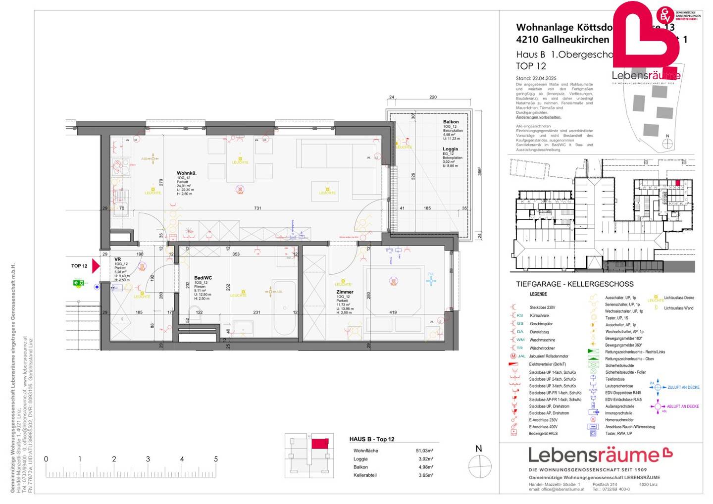 GALLNEUKIRCHEN - 2-Zimmer-Wohnung - Neubauprojekt "Wohnidylle - Top B.12