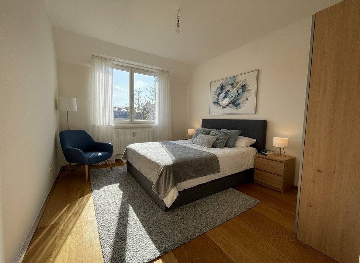 1160! Optimal aufgeteiltes 3-Zimmer DG mit Loggia! Garagenplatz optional!
