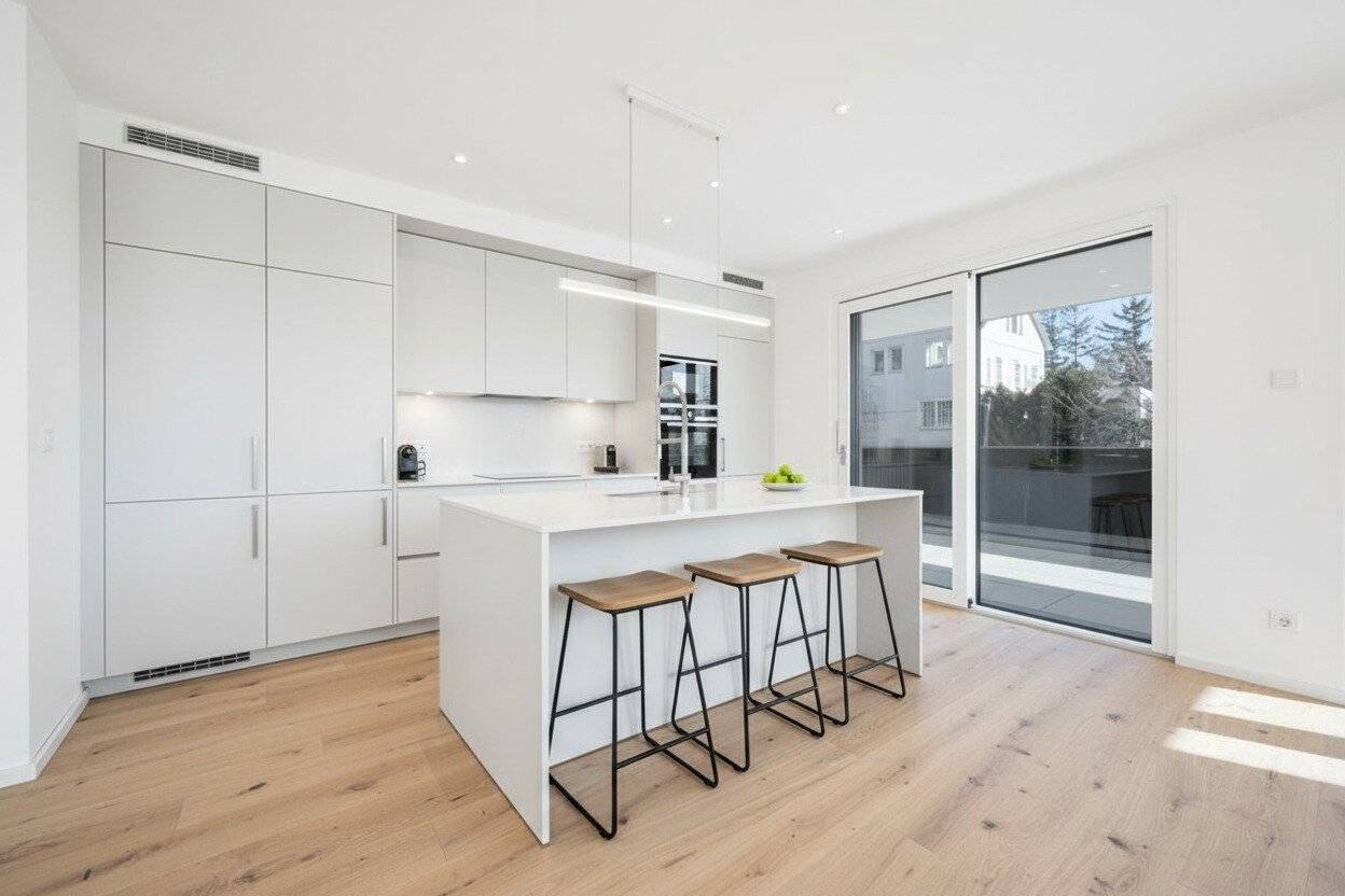1170!  ERSTBEZUG! Exklusives 3-Zimmer Eigentum mit schöner Terrasse und Balkon direkt am Schafberg!