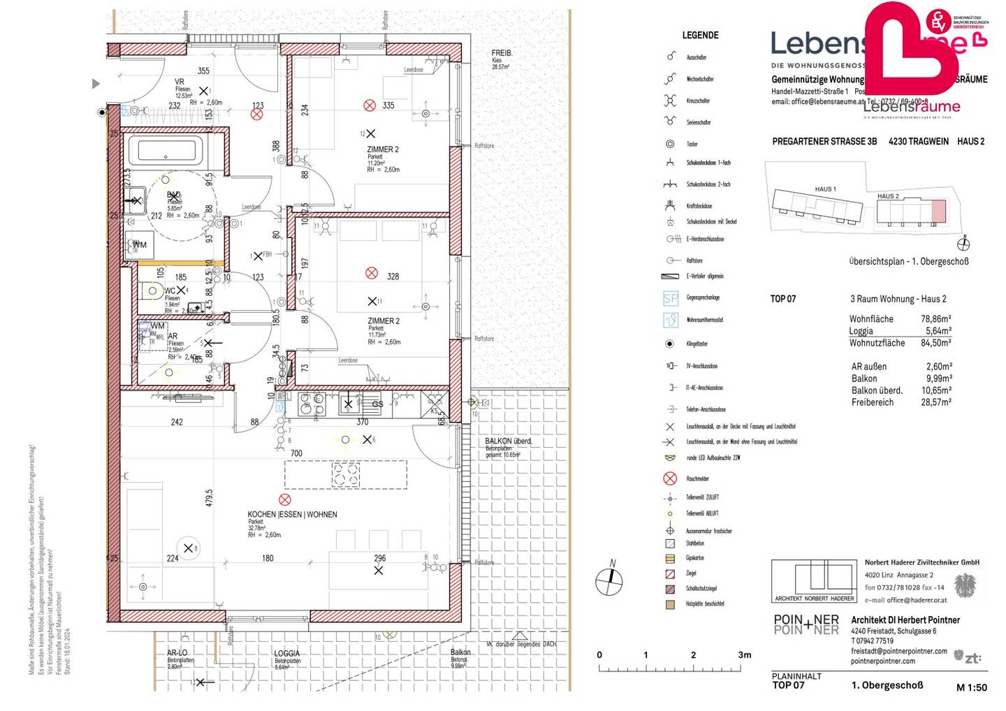 Tragwein, überaus helle 3-Zimmer-Eckwohnung mit großzügigem Balkon/Terrasse - jetzt preisreduziert!