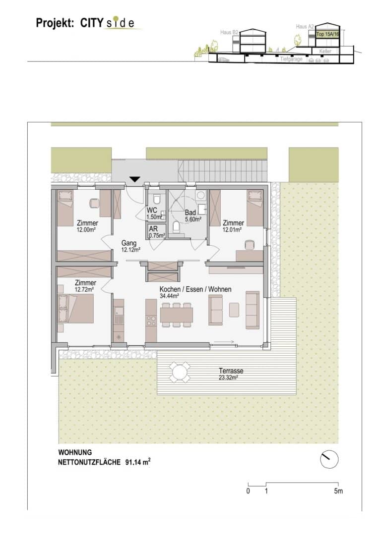GROSSZÜGIGE WOHNRAUMPLANUNG