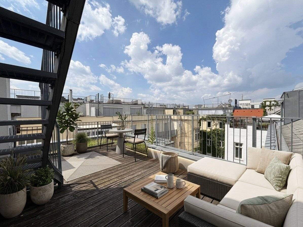 1030! Klimatisierte DG-Wohnung mit Terrasse und Dachterrasse nahe Rochusmarkt! Erstbezug nach Generalsanierung!