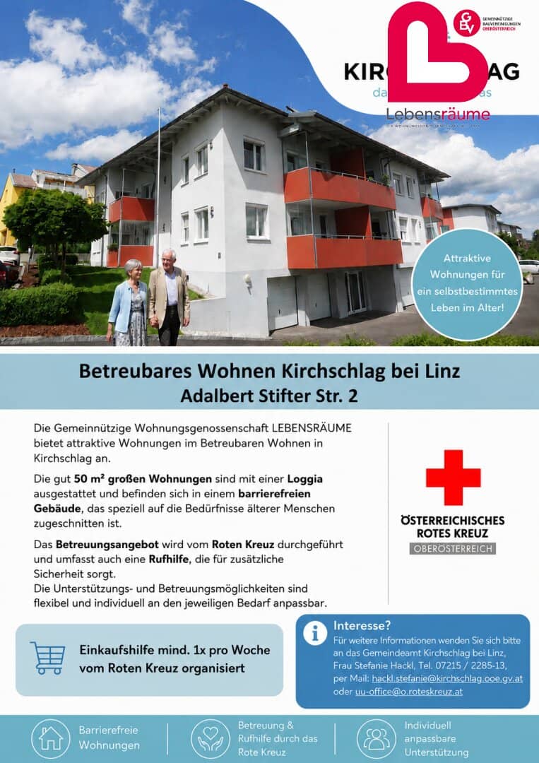 Herzlich willkommen im betreubaren Wohnen in Kirchschlag!