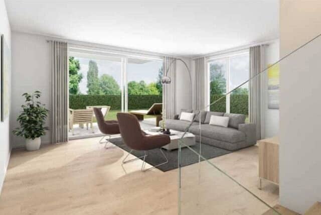 AKTIONSHAUS! Exklusive Doppelhaushälfte auf Baurechtsgrund als Erstbezug mit Wohnkeller + 2 KFZ Stellplätze + Garten + Terrasse!