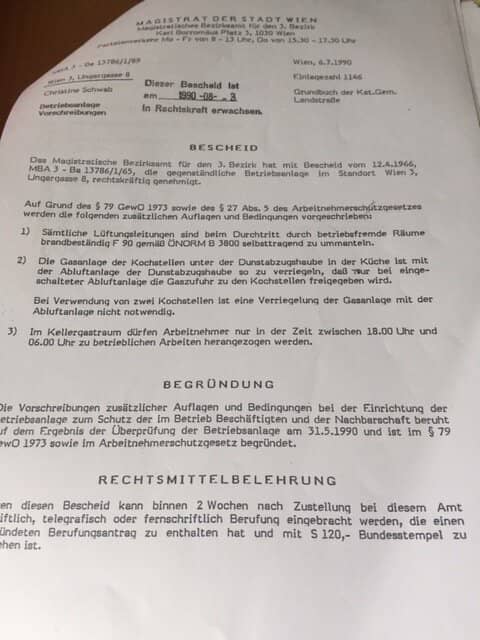 Restaurant mit Partyräumen in 1030 Wien