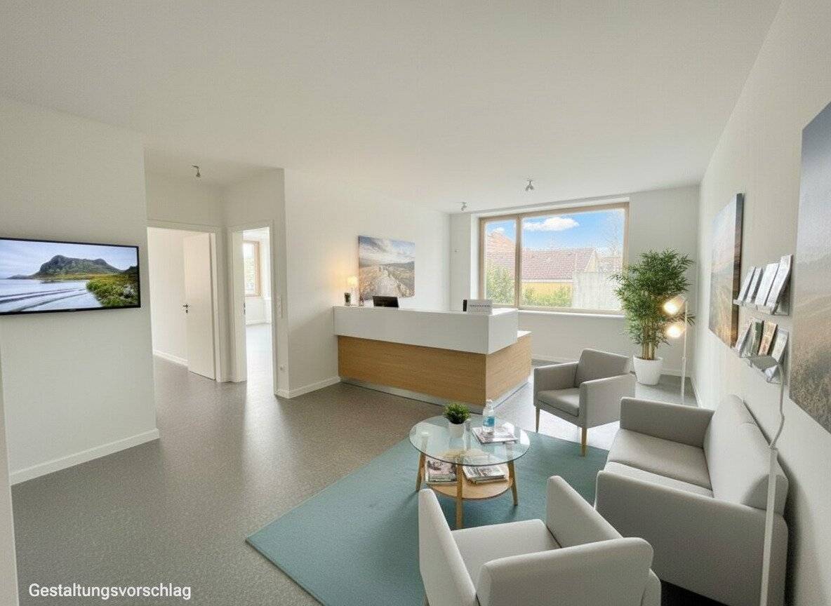 Attraktive, moderne Praxis- oder Bürofläche in revitalisiertem Gebäude – barrierefrei & zentral in Maria Anzbach – ca. 85 m² - 2 Zimmer + Empfang