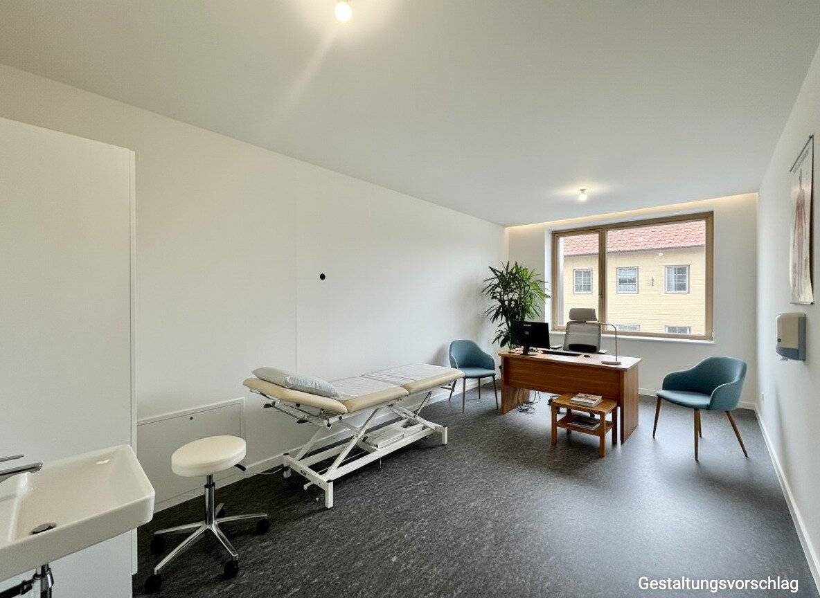 Attraktive, moderne Praxis- oder Bürofläche in revitalisiertem Gebäude – barrierefrei & zentral in Maria Anzbach – ca. 85 m² - 2 Zimmer + Empfang