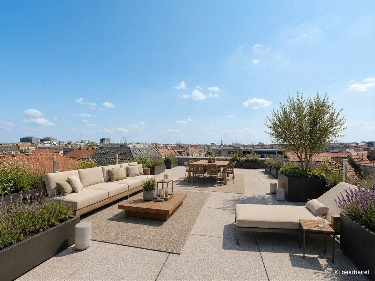 EXKLUSIVE 4-Zimmer-DG-Wohnung in 1160 Wien, 145m² Wohnfläche, Balkon & große Terrasse mit Blick über Wien