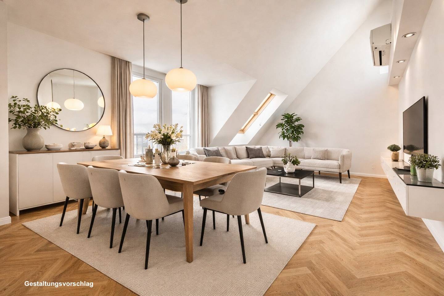 SOMMER AKTION | halbe Käuferprovision | bis 31.08 | 3-Zimmer-DG-Wohnung mit Gloriettblick | ca. 109 m² WNFL | Fußbodenheizung | Einbauküche | Stadt- und Fernblick