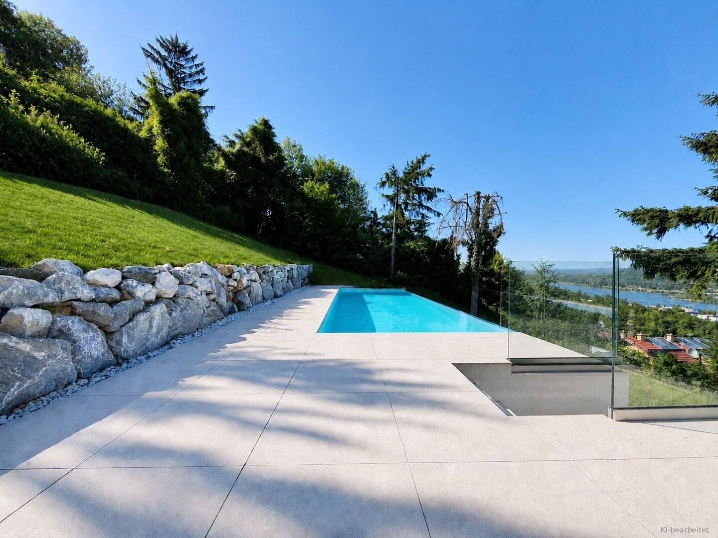 TRAUMVILLA in Klosterneuburg - Erstbezug: 5 Zimmer, mehrere Terrassen und Freiflächen, Infinity-Pool