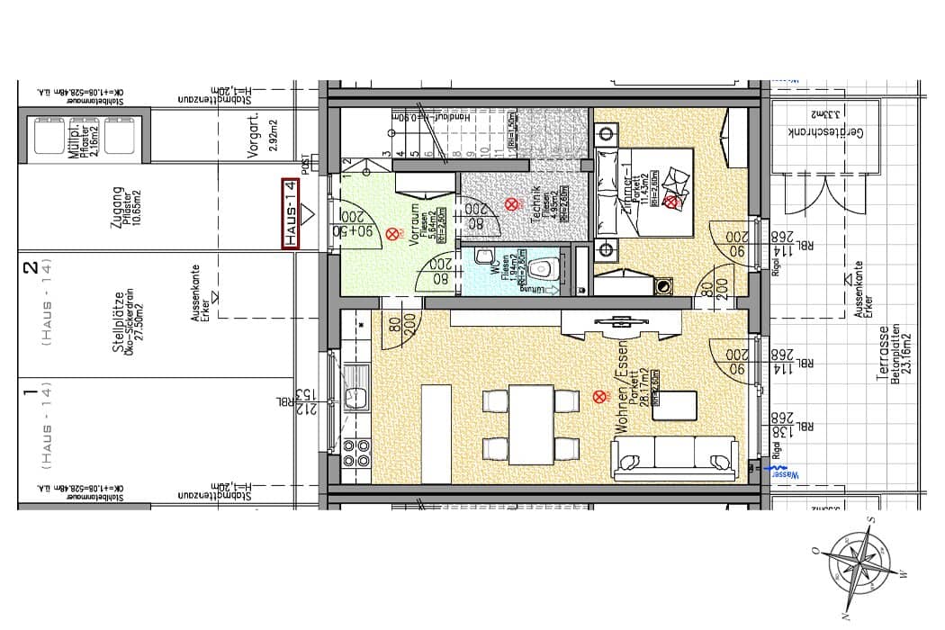 Erstbezugsreihenhaus mit Garten und Dachterrasse