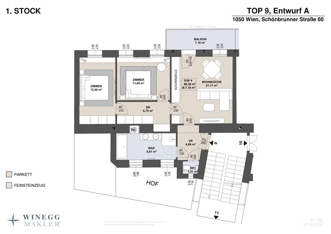 Schönbrunner Straße 60 – 3-Zimmer Altbau