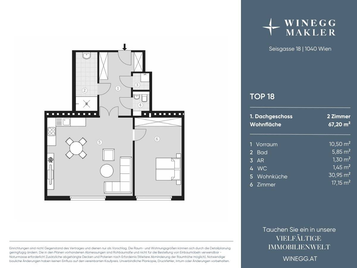 Above the rooftops Wiens elegant two room attic apartment