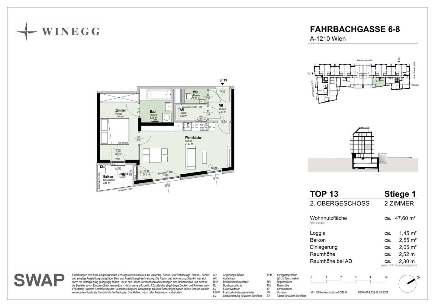 Bright Home floor to ceiling windows in bright 2 room apartment first occupancy in a perfect location