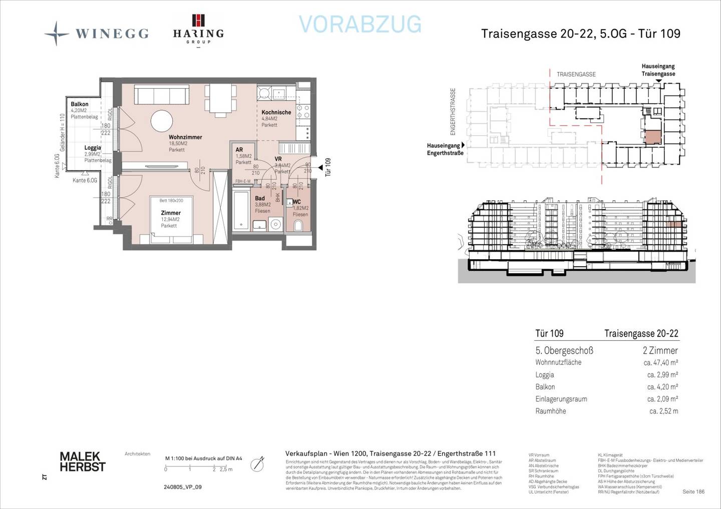 New build apartment with Danube view and balcony