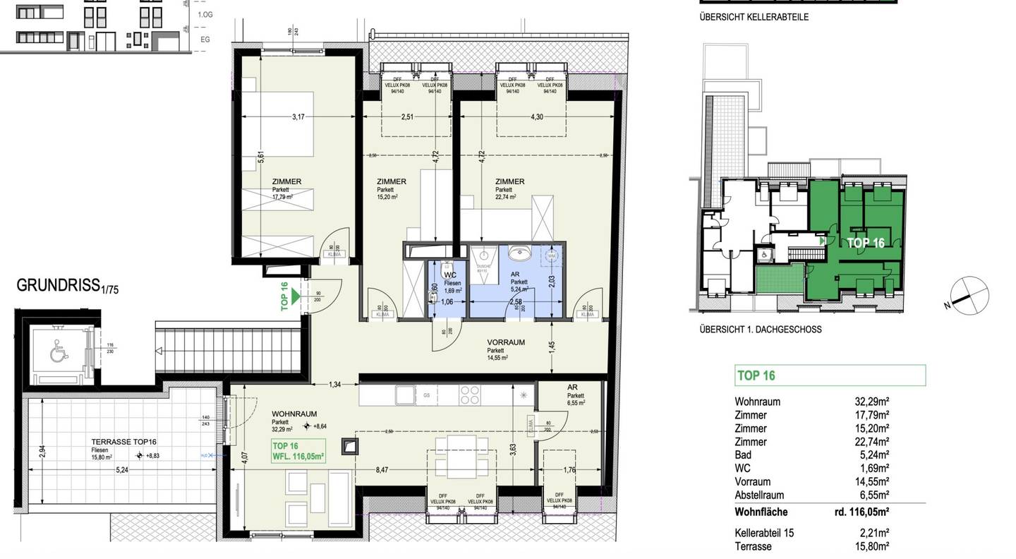 Top Anbindung- 5 Minuten zur U6 Perfekta Strasse, Ruhelage PUR-Sonnenbalkon