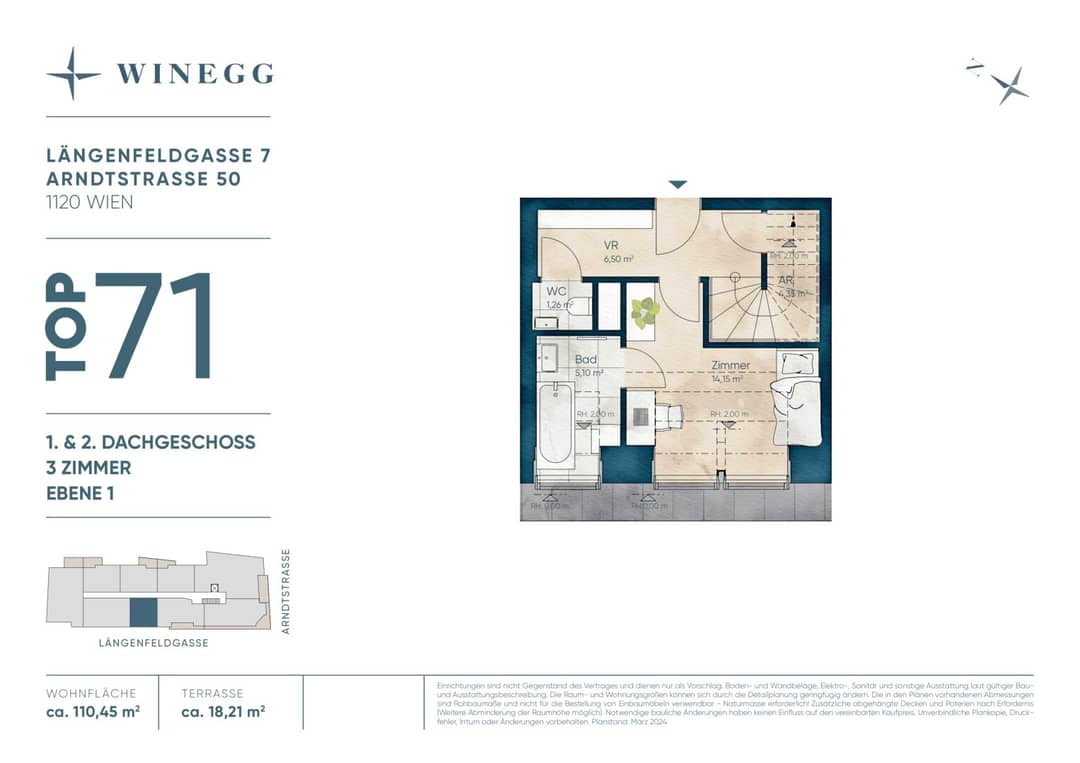 Neubau-Wohnung Meidling 110m²