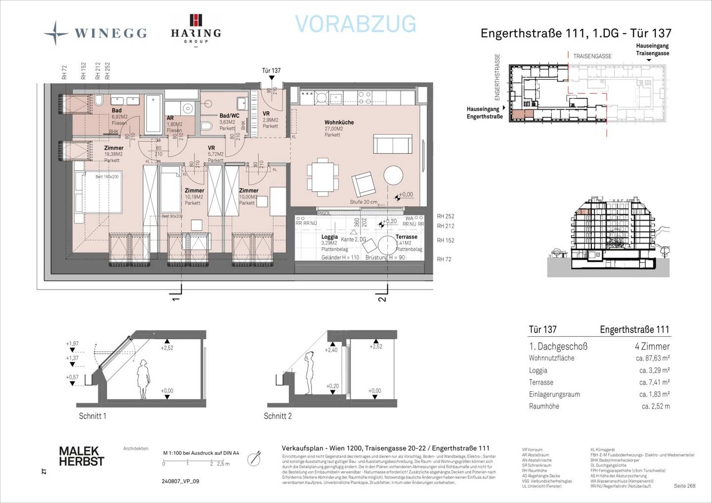 Apartment on the Danube riverfront new build