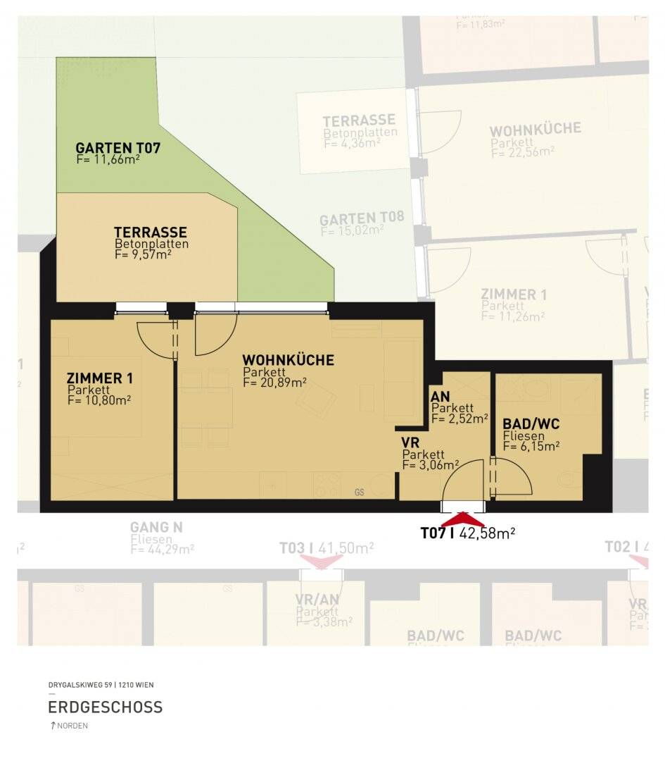 Erstbezug zum Wohlfühlen: 2-Zimmer-Wohnung mit Garten und Terrasse