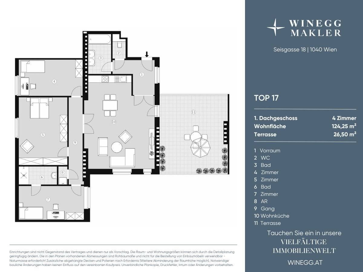Attic apartment of the top class, stylish with generous outdoor space