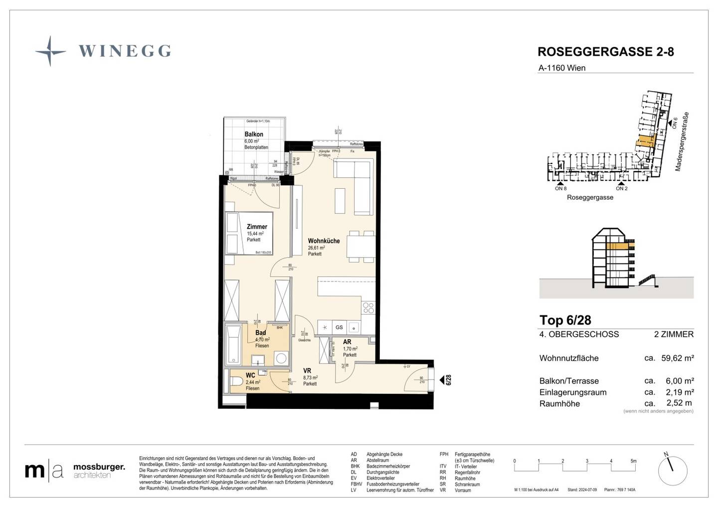 Wohnung mit Innenhof Ruheoase Wilhelminenberg