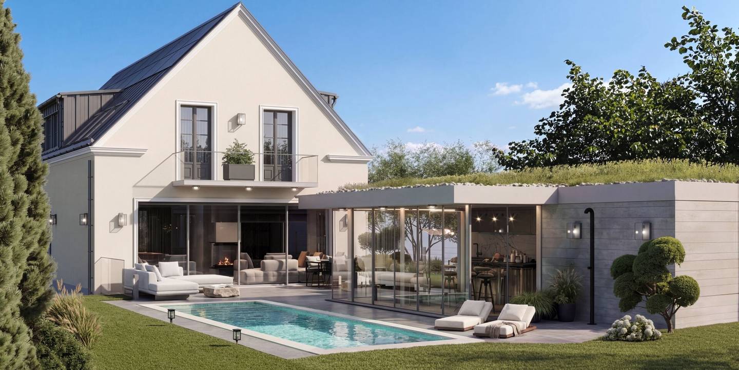 LUXUSVILLA MIT POOL, LIFT & WELLNESS - Zeitlose Architektur für höchste Ansprüche | Fertigstellung Herbst 2026