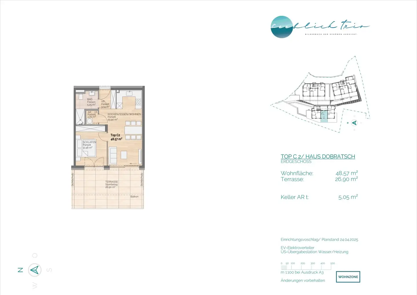 Seeblick inklusive – Exklusive 2-Zimmer-Neubauwohnung am Faaker See