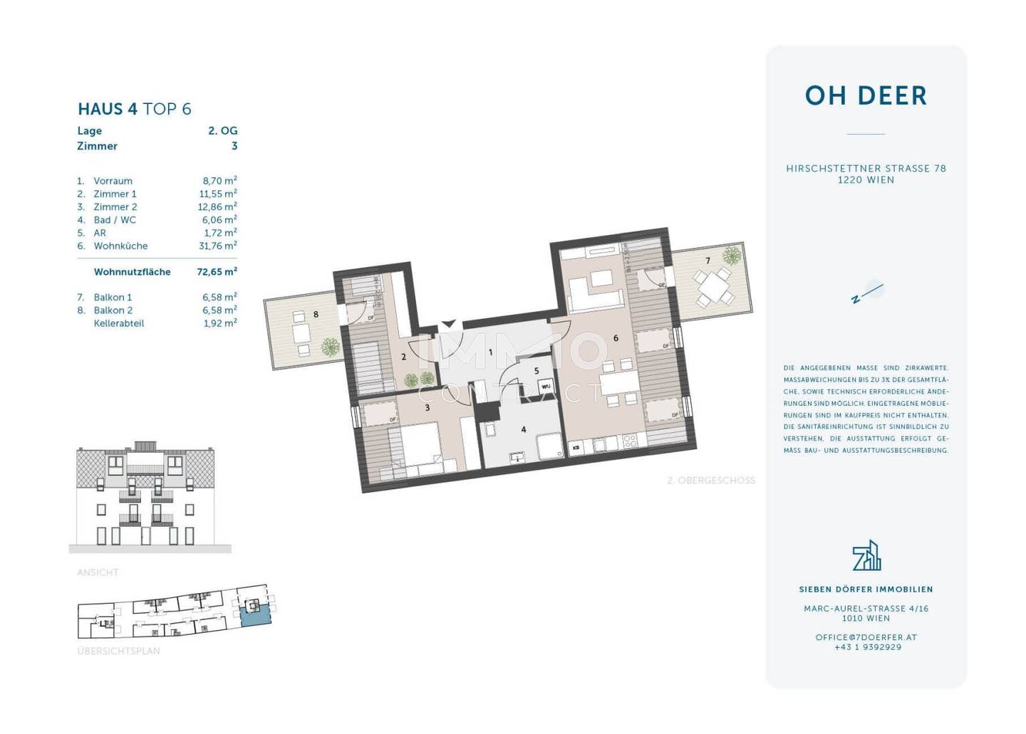ZWEI BALKONE & PROVISIONSFREI! Moderne 3-Zimmer-Neubauwohnung mit großzügiger Wohnküche