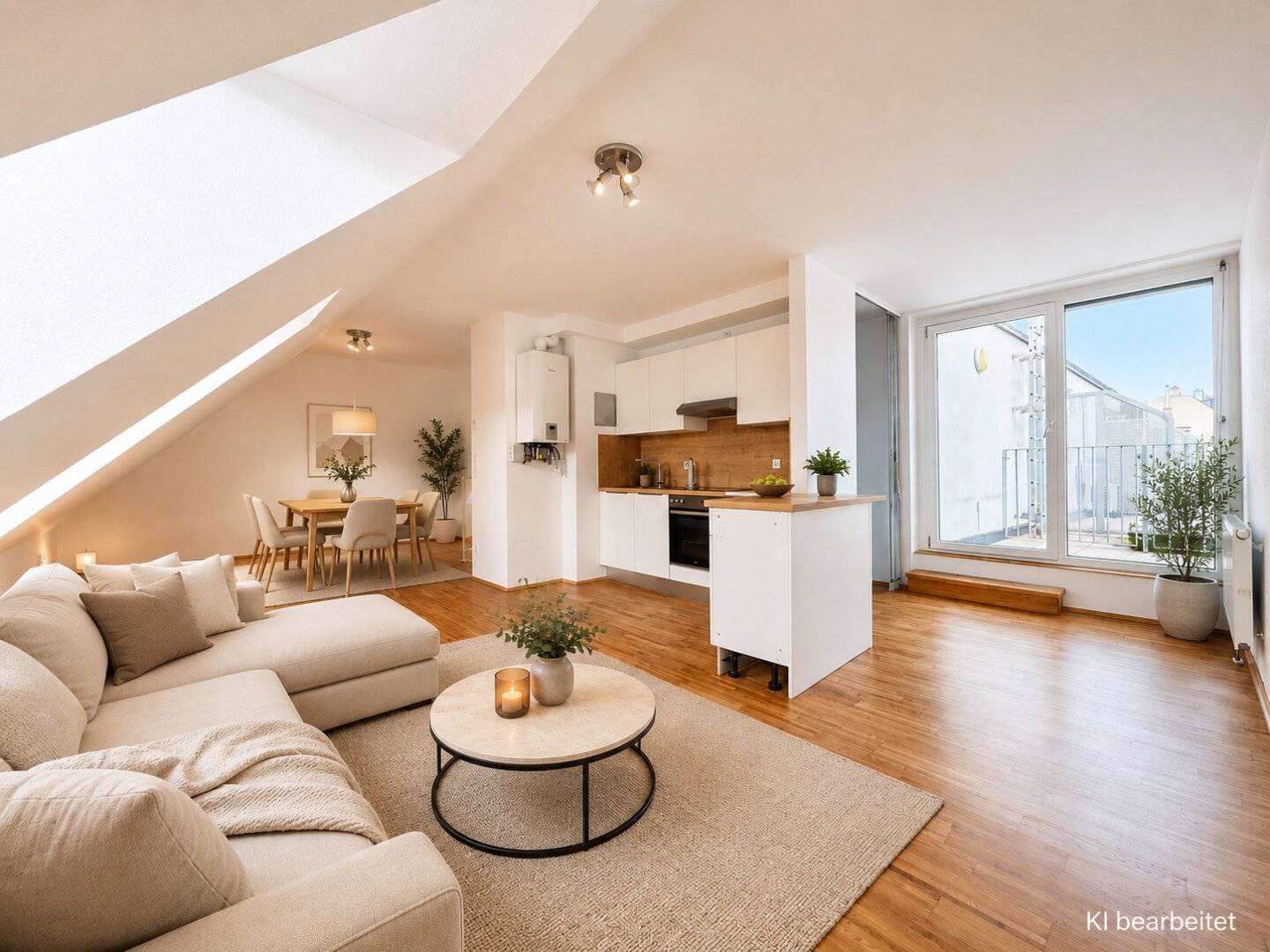 SUMMER ACTION | half buyer commission | until 31.08 | Modern maisonette apartment with city panorama - 87.77 m² living space with roof terrace